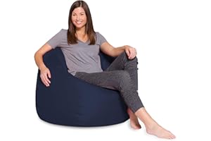 POSH CREATIONS Posh Beanbags Bean Bag Chair, X-Large-48in, Solid Navy Blue