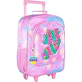 Kids Suitcase with Wheels for Girls and Boys, Rolling Carry on Luggage for Toddler Children