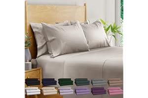 BAMPURE Luxury Series 6 Pcs King Sheet Set - 100% Viscose derived from Bamboo Sheets King Size - Super Soft Viscose Bamboo Cooling Sheets for Hot Sleepers -Up to 16’’ Deep Pocket King Sheets (Ivory)