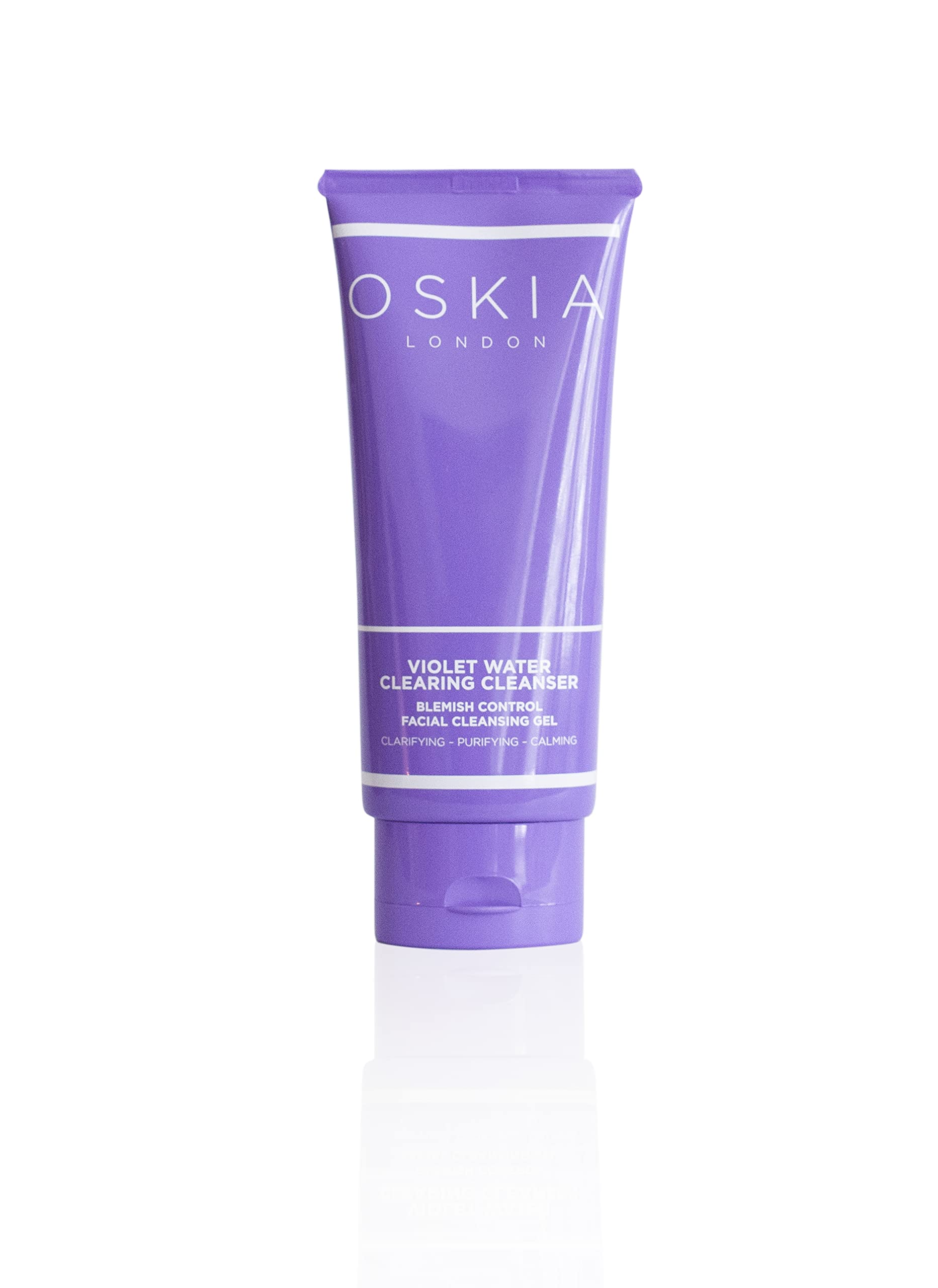 OSKIA Violet Water Cleanser – Water-Based Gel Cleanser with Colloidal Silver, AHA & BHAs for Clear, Balanced Skin – 125ml