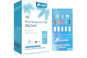 HEAL-CHECK Multi-Drug Urine Test Screen Dip Card 5 Panel at Home Instant Drug Tests Kit(THC-Marijuana,MET-Meth,MOR-Morphine,AMP,COC)-6 Pack