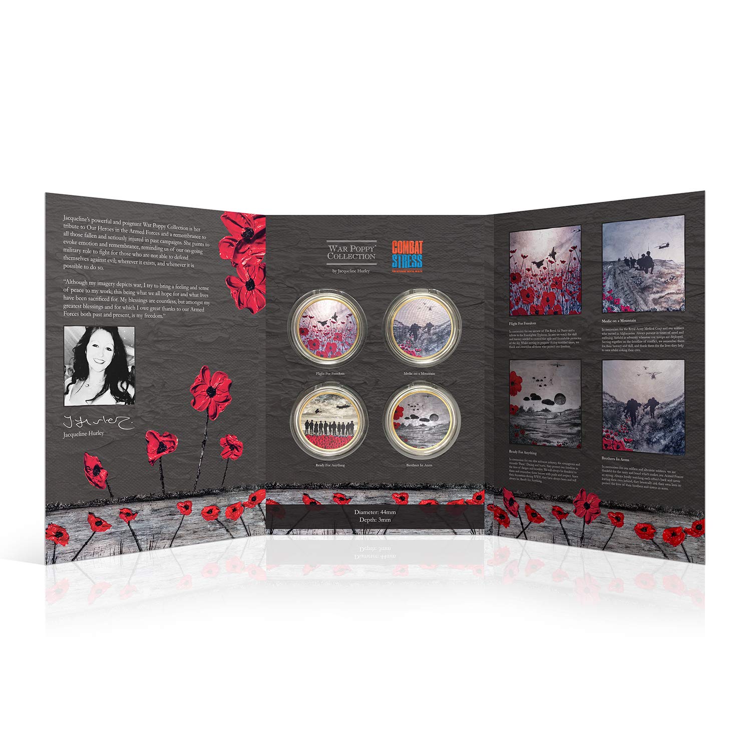 The War Poppy Collection Gold Coin Medal - Flight For Freedom Complete Pack