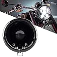SKTYANTS 5.75 inch headlight housing backet with H4 Wiring Harness 5 3/4" 5.75 Inch headlight Bucket Housing Trim Ring for FXWG FXDWG FXST Motorcycle (Black)