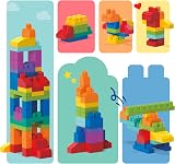 Mega Bloks Fisher-Price Toddler Big Building Bag 80 Pieces Blue 1+ DCH63 view 7