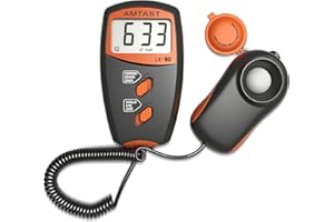 AMTAST Digital LUX Meter Digital Indicator UV Meter Light Meter with LCD Display Luxmeter for 0-100,000 Lux Range High Ambient Light Meter with Backlight (Model LX-90)