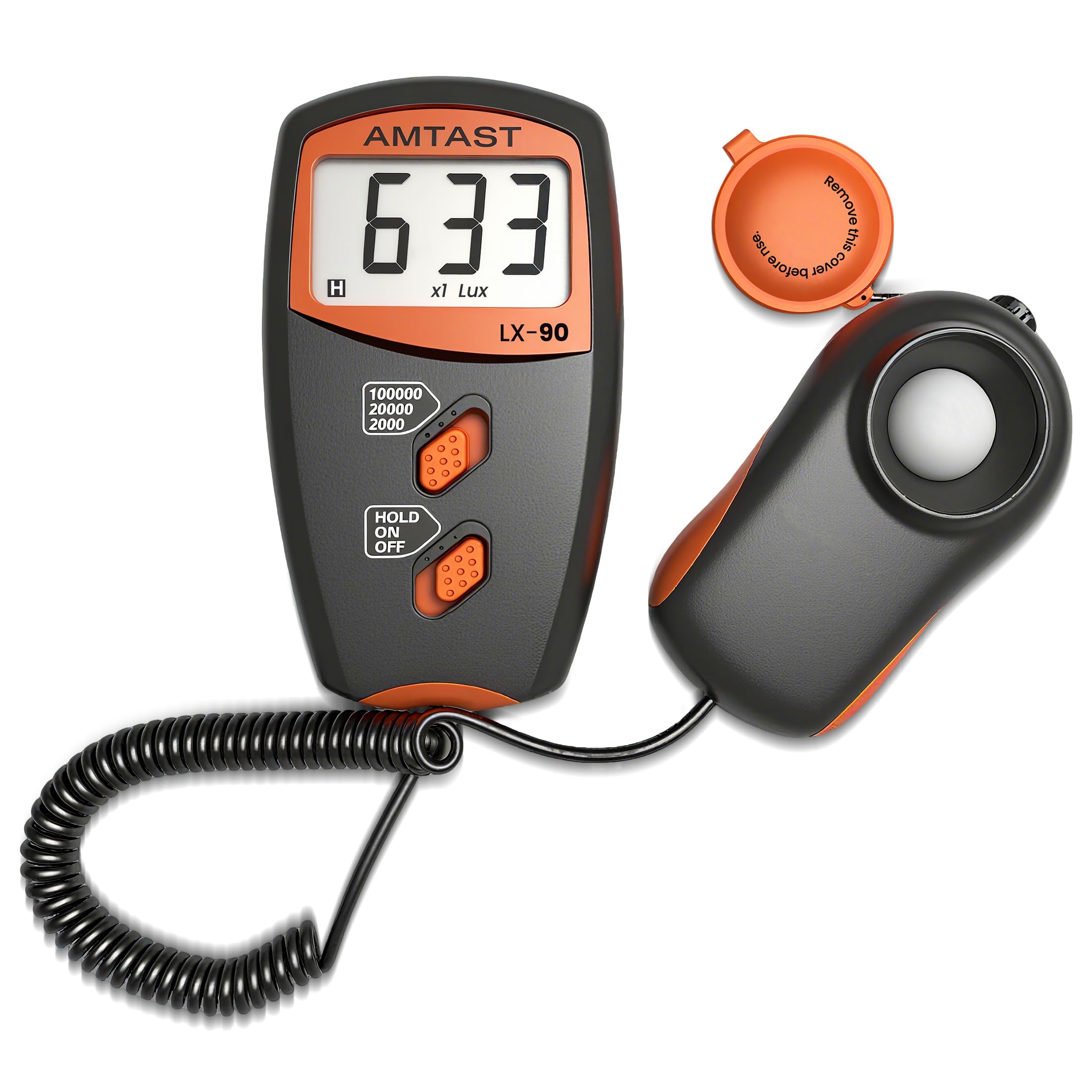 AMTAST Digital LUX Meter LX-90 Light Meter with LCD Display, Range 0-100,000 LUX