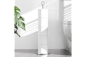 Toilet Paper Holder Stand, Stainless Steel, Holds 4-6 Rolls