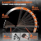 Naspaluro Adjustable Weight Bench 880 lb Stability 3 Sec Fold Fitness Bench view 2