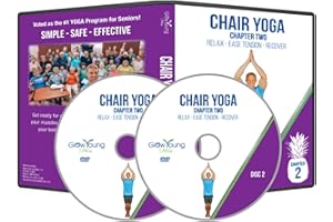 Grow Young Fitness Chair Yoga Exercises for Seniors - Low-Impact Senior Exercise DVD for Relaxing Your Muscles - Ch. 2 Workouts for Seniors