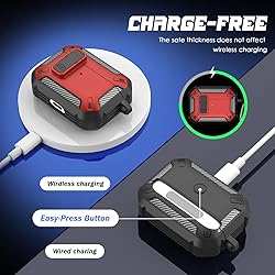 RFUNGUANGO for AirPods Pro Case Cover with Cleaner