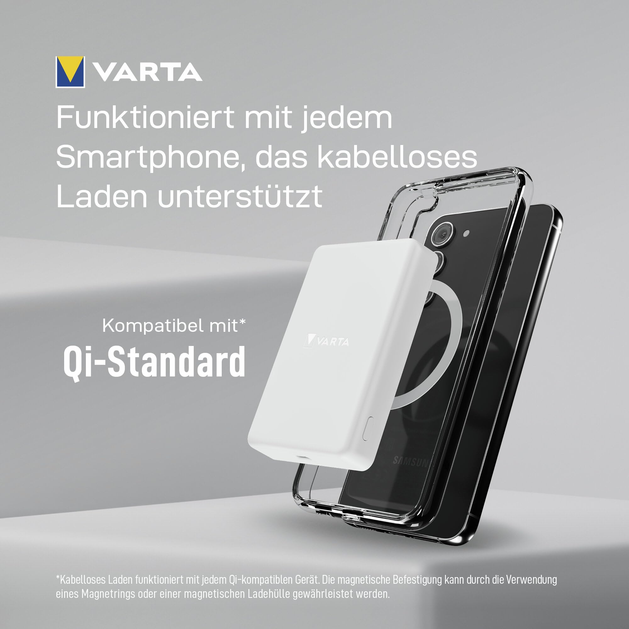 VARTA Power Bank 5.000mAh, magnetische kabellose Powerbank, Mag Pro, Wireless, 7,5W, Ladegerät mit USB Typ C, kompatibel mit MagSafe & Qi Standard (für Kompatibilität mit iPhones & Android), weiß 6