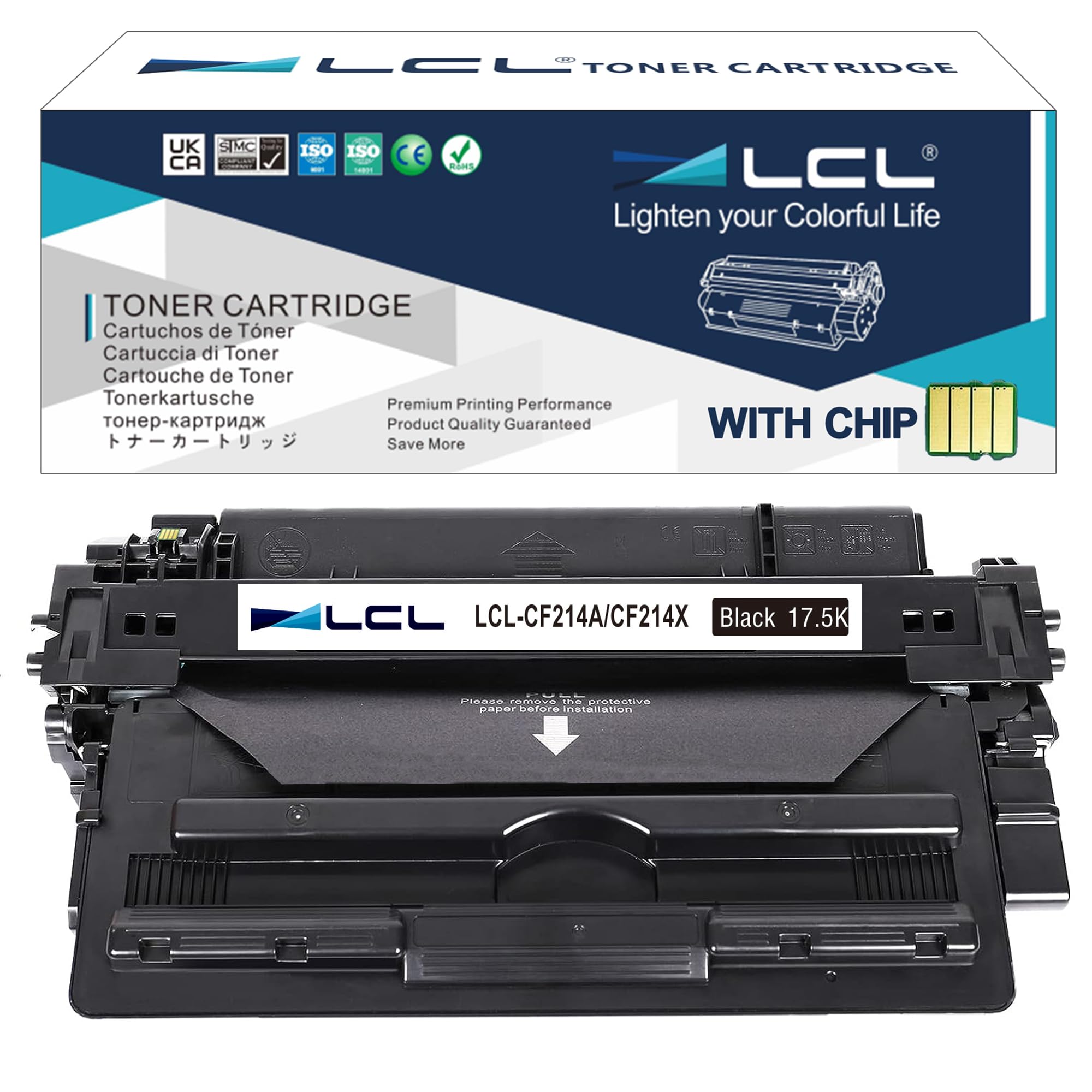 LCL Compatible Toner Cartridge 14A 14X CF214A CF214X 17500 pages (1 Black) Replacement for HP LaserJet Enterprise 700 M712dn M712xh M725 M712n M725dn M725f M725z