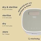 Vital Baby Nurture UV Steriliser & Dryer Arctic White 5 Minute Cycle view 3