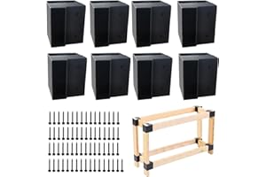 Wipiaaao Heavy Duty Workbench Bracket Kit - 8 Pacs 3-Way Right Angle Corner Brackets for Workbenches, Work Tables, Garage Shelves, Many Other Wooden Projects
