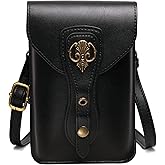 Medieval Leather Belt Pouch – Versatile Renaissance Bag for Ren Faire, Crossbody Cell Phone Holder, and Fairy Accessories - Black