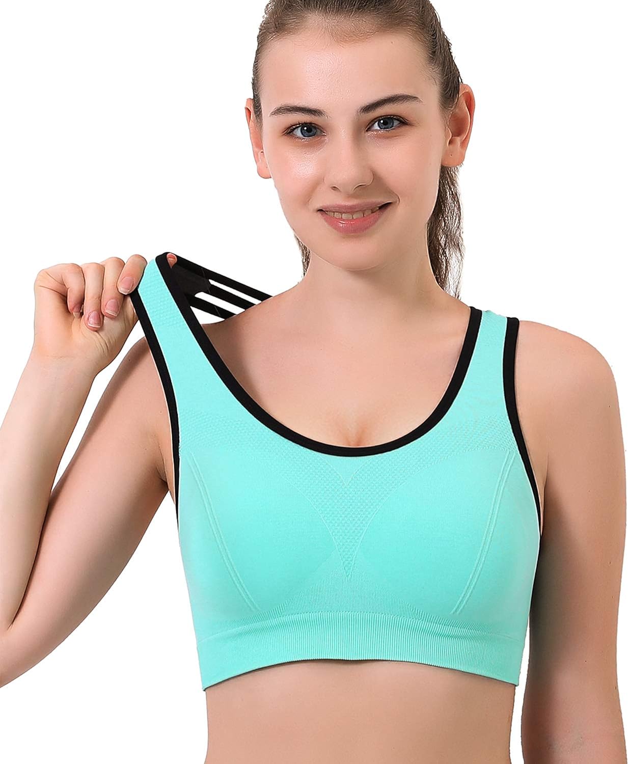 3 Pack Sports Bras for Women High Impact Padded Workout Yoga Bra Fitness Activewear at  Women’s Clothing store