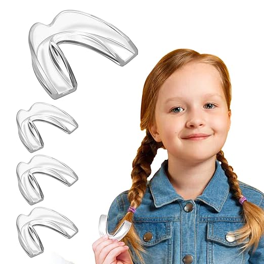 Kids Mouth Guard for Teeth Grinding, Pack of 4 Medium Size Bite Guard for teenages