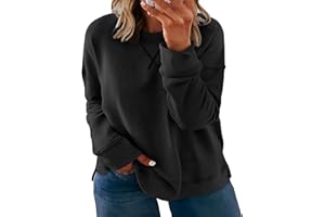 ForHailey Women's Plus Size Casual Crew Neck Sweatshirt Soft Long Sleeve Pullover Tops XL-5XL