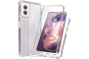 Ailiber for Moto G Stylus 2024 5G Phone Case, Motorola G Stylus 5G 2024 Case Clear, with Screen Protector, Dual Layer Protection, Shockproof Corner TPU Bumper, Slim Silicone Protective Cover-Clear