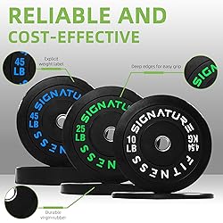 Fitvids Olympic Bumper Plates Set, 2" Weight Plates