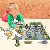 Veluoess Military Combat Set Army Base Tank Plane Helicopter Educational Toy view 2