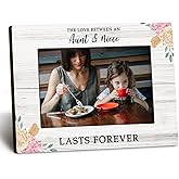 DUXMNAMG Aunt and Niece 4x6 Picture Frame, Auntie Aunt Picture Frame from Niece, Gifts for Aunts from Niece for Mothers Day, The Love Between an Aunt and Niece Photo Frames for Desk Decor