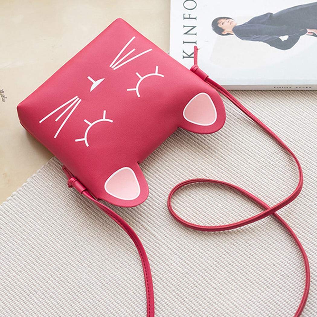 Yagot Damenmode Mädchen Umhängetasche nette Karikatur-Form Knopf Druck Schultertasche