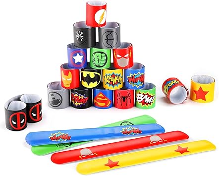 Ucradle Superhero Snap Armbander 72 Stuck Schnapparmbander Perfektes Superhelden Slap Bands Kindergeburtstag Spielzeug Fur Jungen Schnapparmband Klatscharmband Mitgebsel Fur Kinder Und Madchen Amazon De Spielzeug