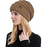 ZOORON Womens Winter Hat Slouchy Beanies for Women Cable Knit Winter Beanie Hats for Women Thick Cold Weather - Beanies Women