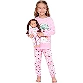 HYCLES Doll and Girl Matching Nightgown, Christmas Pajamas Set for 8 Years Girls and 18" Dolls Clothes