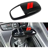 Gear Shift Knob Head Cover for Dodge Durango Accessories 2016-2026 2027 | for Dodge Charger Accessories 2015-2023, for Challenger 2015-2024 ABS Interior Shell Insert Decoration Protector, Red Trim