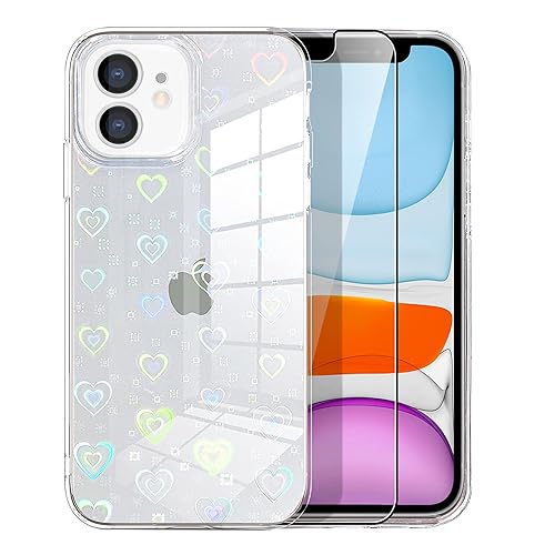 MZELQ Compatible with iPhone 11 Case Laser Bling Glitter Rainbow