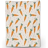 Ti Caldi Cute Carrot Blanket, Soft Flannel Throw Blanket for Couch, Bed, Travel, Living Room & Home Decor, Cozy Lightweight Warm Fluffy Fuzzy Blankets for Adults Kids Women Girls 60×50 in