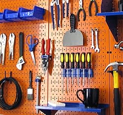 Wall Control 30-P-3232OR Orange Metal Pegboard Pack