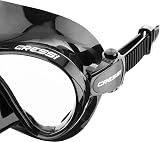 Cressi F1 Frameless Diving Mask Anti-Fog Tempered Glass Black One Size view 4