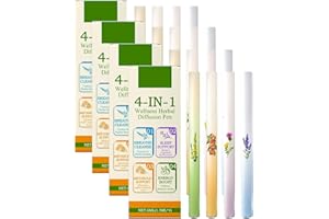 4pcs Herbal Diffuser Pen with Extracts of Mint,Natural Herbal Inhaler Pens, Herbals Lungs Cleanse Inhaler, Portable Atomizing