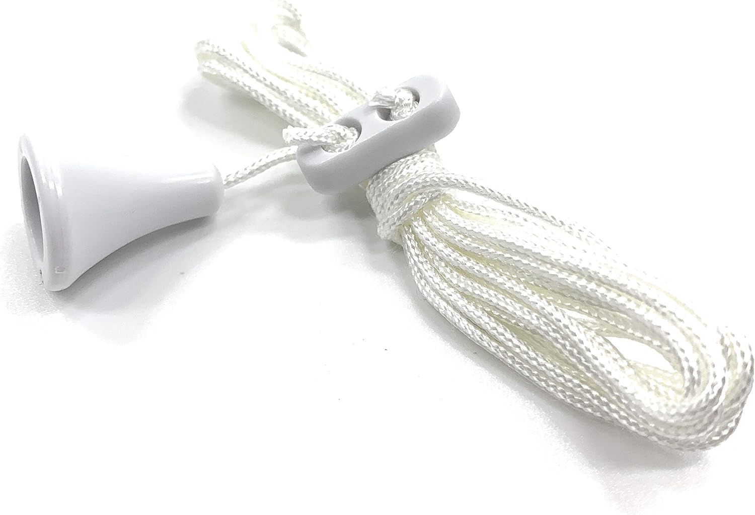 JAM2DAY 2 Light Pull Cords for Ceiling Light Switches Bathroom, Toilet, White Adjustable, 175cm - Image 3