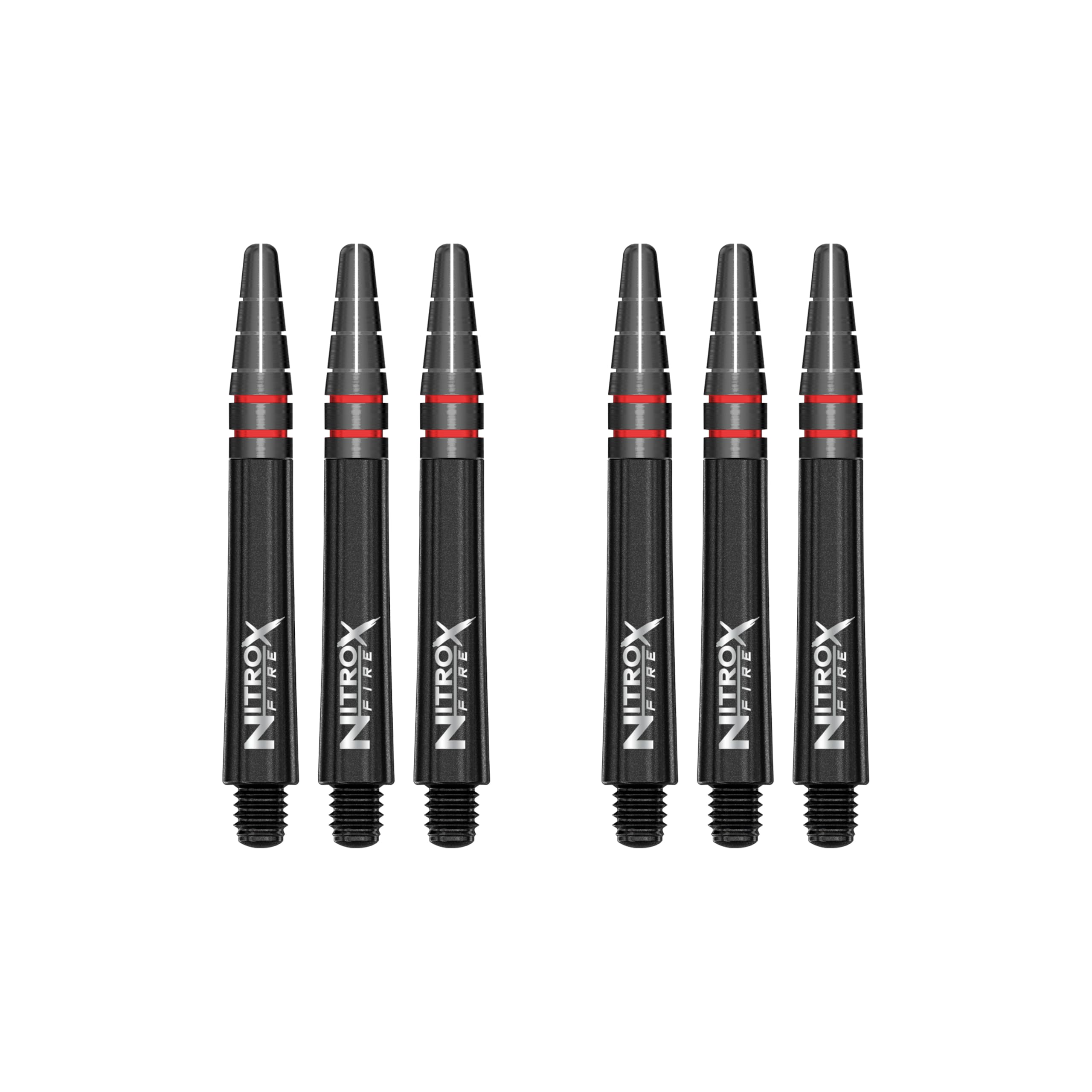 RED DRAGON Nitro Xfire Intermediate Dart Stems (Shafts) - 2 sets per pack (6 Stems in total)