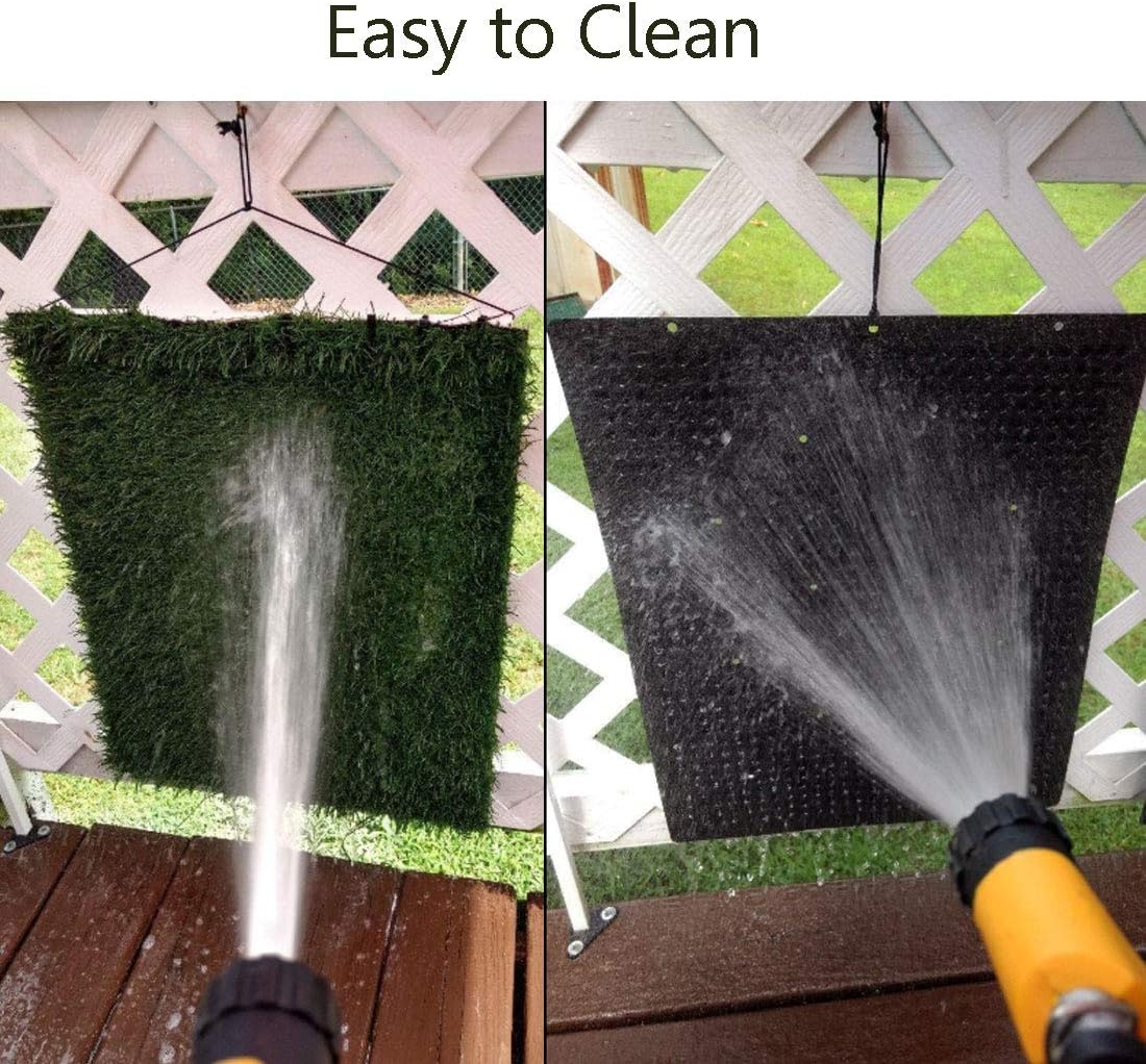 30"x20" Fake Grass Potty Pad Artificial Grass Trainer Portable Dog Turf Dog Grass Pad with Tray, 3 Layered System : Kitchen & Dining