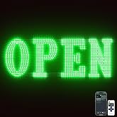 Open Sign for Business, 40"x14" Jumbo Open Sign with Timer and Remote Control, Dynamic Light Modes Led Signs for Storefront Window Bar Salon Cafes Retail Shops Green
