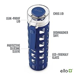 Ello Syndicate 20oz Reusable Glass Water Bottle