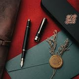 Wordsworth & Black Fountain Pen Set Luxury Bamboo Wood Medium Nib Gift Case view 5