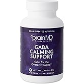 BRAINMD Dr Amen GABA Calming Support - 90 Capsules - Promotes Relaxation - Contains Magnesium, Vitamin B6 & Lemon Balm - 90 Servings