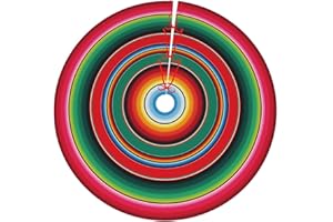 LUMANSITTER Mexican Blanket Serape Stripe Pattern Sarapes Mantel Mexicano Colorful 36 Inch Christmas Tree Skirt Carpet Mat Funny Party Decor Supplies for Xmas Halloween Decorations Occasion Ornament