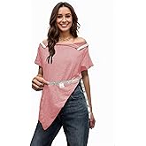 Youdiao Post Shoulder Surgery Shirt for Women Tear Away Snap Short Sleeve Rotator Cuff Recovery Must Haves Chemo Clothing