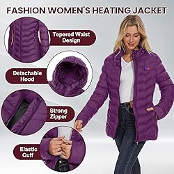 OAOA innovation Womens Heated Jacket with 10000mAh