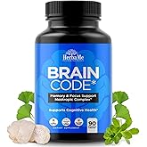 HerbaMe Brain Code Nootropic Brain Supplement for Memory and Focus | Supports Cognitive Health & Mental Clarity, Enhance Concentration | 90 Capsules