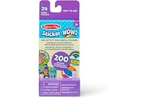 Melissa & Doug Sticker Wow!™ Mini Activity Pad and 200+ Refill Stickers for Sticker Stamper Arts and Crafts Fidget Toy Collectibles – Assorted Way to Go! Reward - FSC-Certified