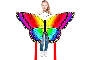 Kaiciuss Butterfly Kites for Kids and Adults Easy to Fly, Single Line Beach Kite for Boys & Girls, 55’’ x 28’’ Butterfly for Teens Comes with 300 FT String Handle