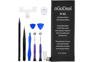 oGoDeal Battery Replacement Compatible for iPhone 4 Model A1349 A1332